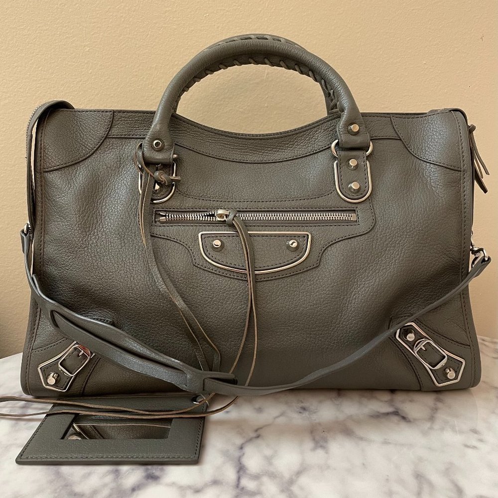 Balenciaga City Classic Metallic Edge Bag Leather